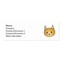 Cat. Cute ginger kitty. Business Card Templates