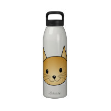 Cat. Cute ginger kitty. Drinking Bottles