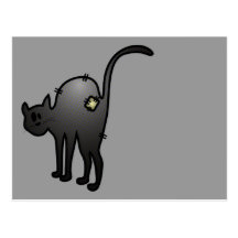 CAT DESIGUAL LINDO DE HALLOWEEN - GATITO NEGRO TARJETAS POSTALES
