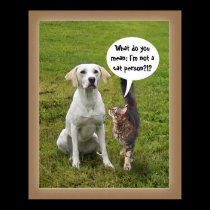 Cat & Dog (customizable) posters