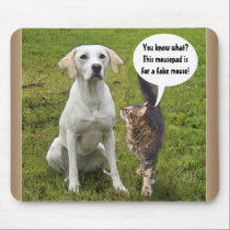 Cat & Dog talk mousepads