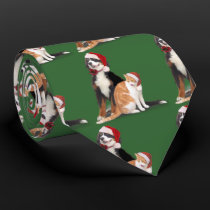 Cat & Dog with Santa Hats ties