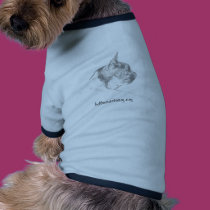 Cat Doggie Shirt, Art donated by Barbara Brice pet clothing