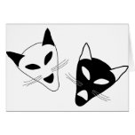 Cat Drama Masks Card