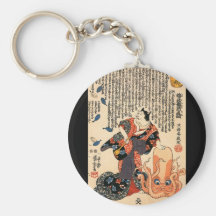 Cat dressed as a woman and octopus c. 1800's key chains