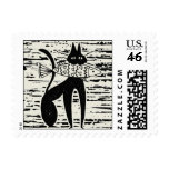Cat eat fish #1 Postage