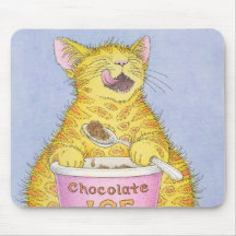 CAT eating ice cream Mousepads