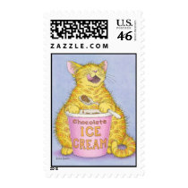 CAT enjoys ice cream postage by ejareck CAT enjoys ice cream postage