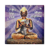 Cat Enlightenment Refrigerator Magnets