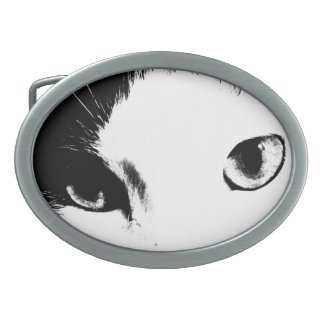 Cat Eyes (Black and White) Belt Buckle