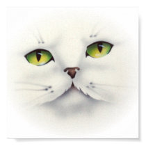cat face posters by wildlifeart cat face posters