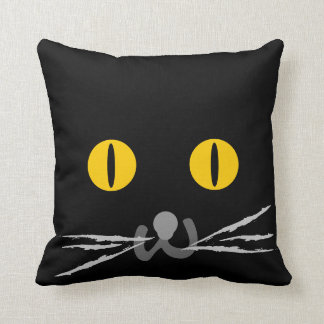 cat face throw pillow