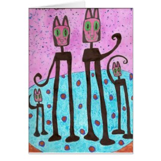 Cat Family card