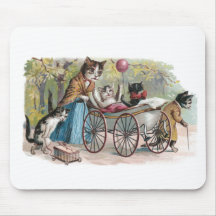 Cat Family Outing Mouse Pads