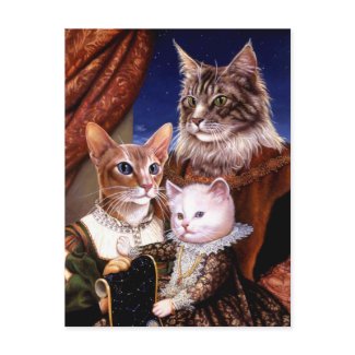 Cat Family postcard