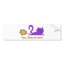 Cat fart bumper stickers