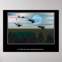 Cat Fight Somewhere Print posters