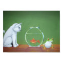 cat fish frog posters