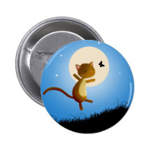 cat follow your dreams - pin badge