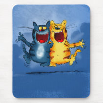 Cat friends mouse pad