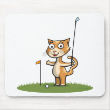Cat Golf Mouse Pad