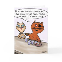 Cat Greeting Card by bad_Onions Cat Greeting Card