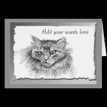 Cat Greeting Card cards