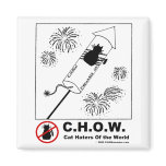 Cat hater fireworks magnet