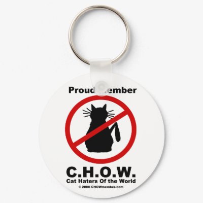 Cat hater logo keychain by chowmember