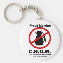 Cat hater logo keychain