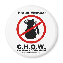 Cat hater logo magnet by chowmember Cat hater logo magnet