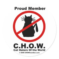 Cat hater logo stickers