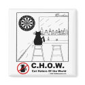 Cat Hater magnet - dartboard bar cartoon