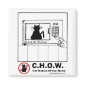Cat hater magnet - microwave cartoon