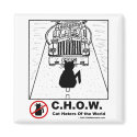 Cat hater magnet - truck cartoon