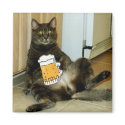 Cat Having A Beer magnets by LadyDenise Cat Having A Beer magnets