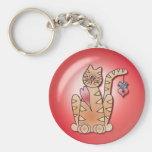 CAT HEART BUBBLE by SHARON SHARPE Key Chain