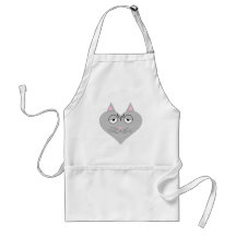 Cat Heart Face Aprons