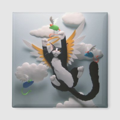 Cat In Heaven. Cat Heaven Magnet by