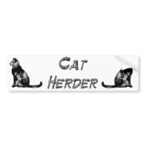 Cat Herder bumper stickers by SuanSKatra Cat Herder bumper stickers