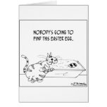 Cat Hides Easter Egg Greeting Cards