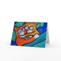 Cat Hugs I Love You Kitties Cards