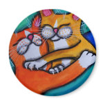 Cat Hugs Fridge Magnets