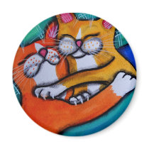 Cat Hugs Fridge Magnets
