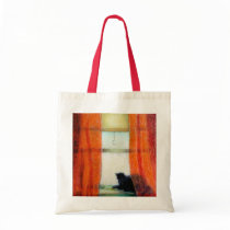 Cat in a window Shopping  Bag