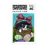 Cat in an Easter Basket (medium) Postage