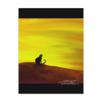 Cat in Autumn - Autumneve Postcard