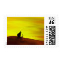 Cat in Autumn - Stamp stamp