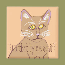 Cat In Charge! magnets