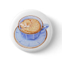 Cat in Coffee Button